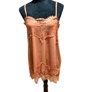 Willow+Root Orange Lace Cami Camisole Size Medium